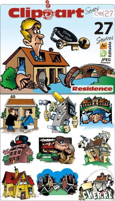 ClipArt Series C-27. Residence