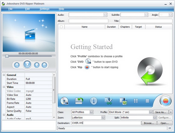 Joboshare DVD Ripper Platinum 3.4.1 Build 0723