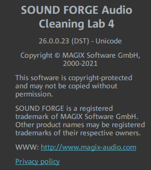 MAGIX SOUND FORGE Audio Cleaning Lab