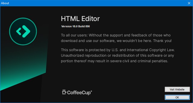 CoffeeCup HTML Editor