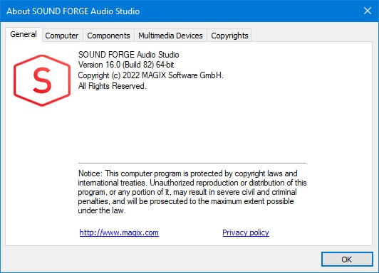 MAGIX SOUND FORGE Audio Studio