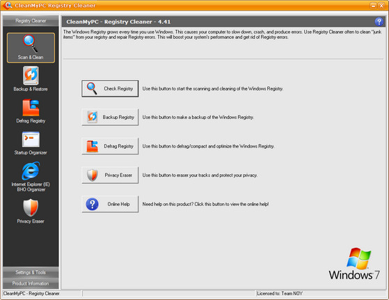 CleanMyPC Registry Cleaner