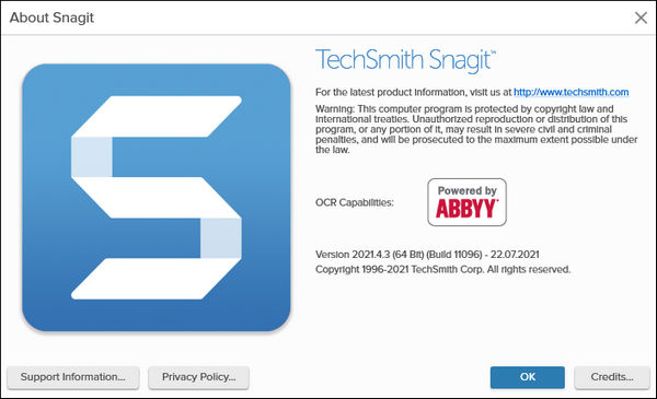 TechSmith Snagit 2021.4.3 Build 11096