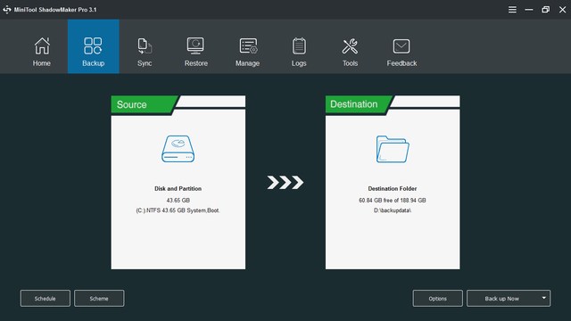 MiniTool ShadowMaker Pro 3.1