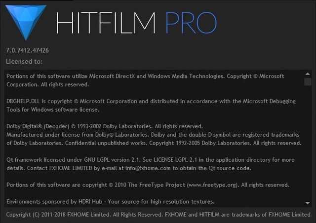 HitFilm Pro 7.0.7412.47426