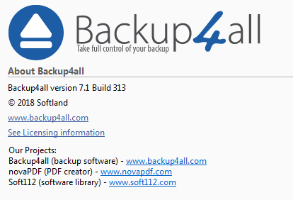 Backup4all Professional 7.1.313