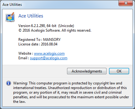 Ace Utilities 6.2.1.290 Final