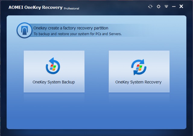 AOMEI OneKey Recovery Professional 1.6.1