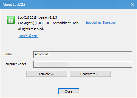 LockXLS 2018