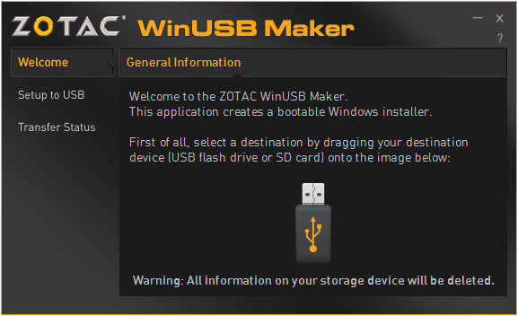 ZOTAC WinUSB Maker