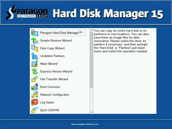 Paragon Hard Disk Manager 15