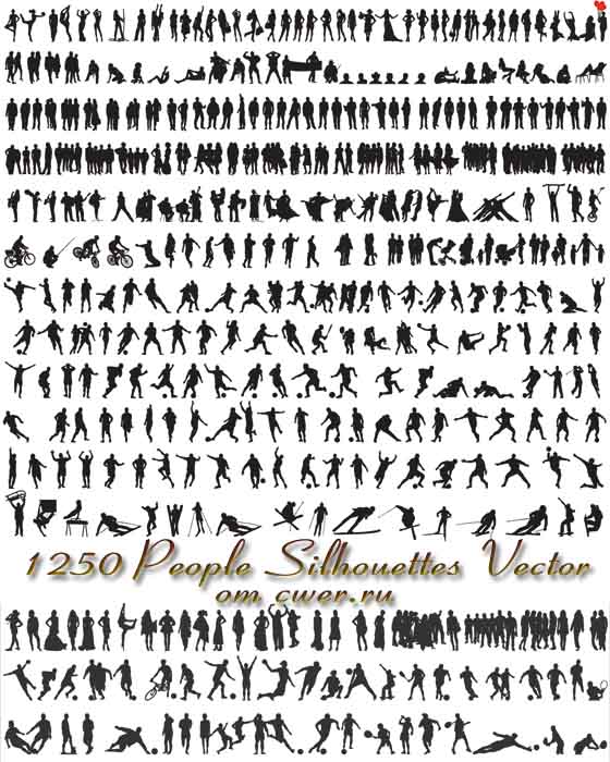 People Silhouettes Vector