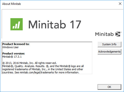 Minitab 17.3.1