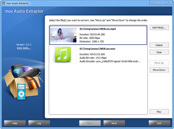 mov Audio Extractor 5.0.1