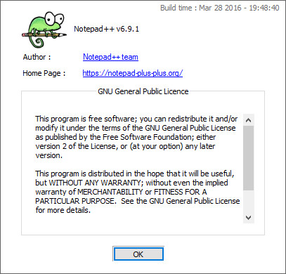 Notepad++ 6.9.1