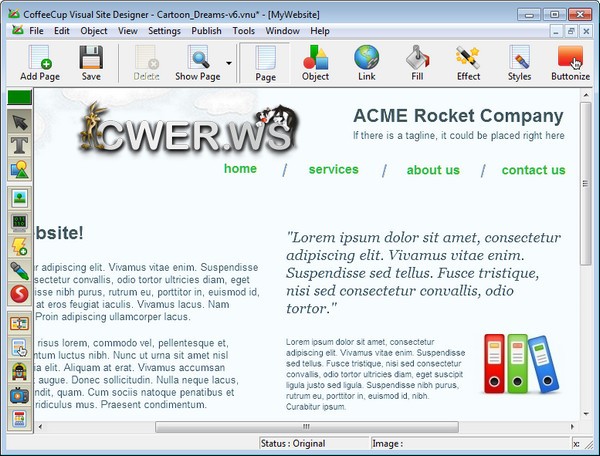 CoffeeCup Visual Site Designer 7