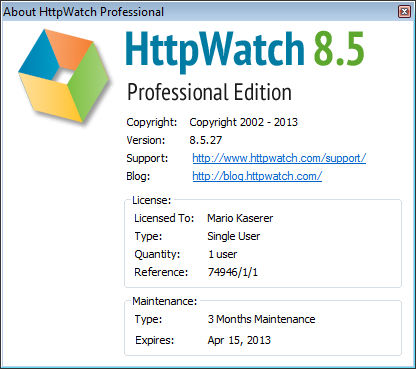 HttpWatch Professional Edition 8.5.27