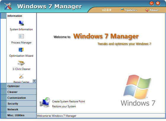 Windows 7 Manager 