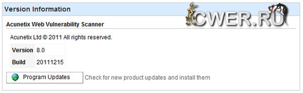 Acunetix Web Vulnerability Scanner CE 8.0 Build 20111215