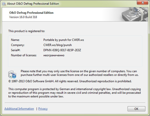 O&O Defrag Professional 16.0 Build 318