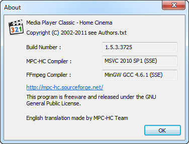 Media Player Classic HomeCinema 1.5.3.3725